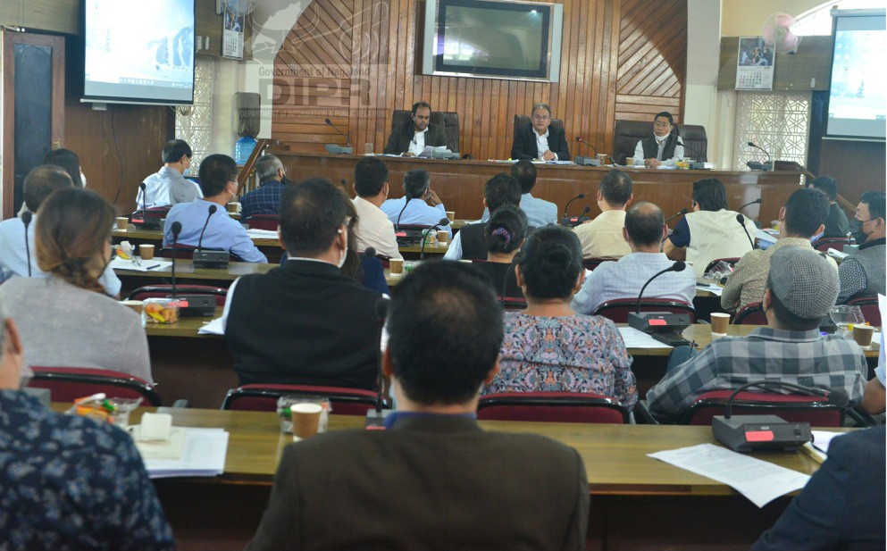 Chief Secretary of Nagaland, J Alam, IAS addressing the AHoDs & HoDs meeting held at the Secretariat Conference Hall on September 10. (DIPR Photo)